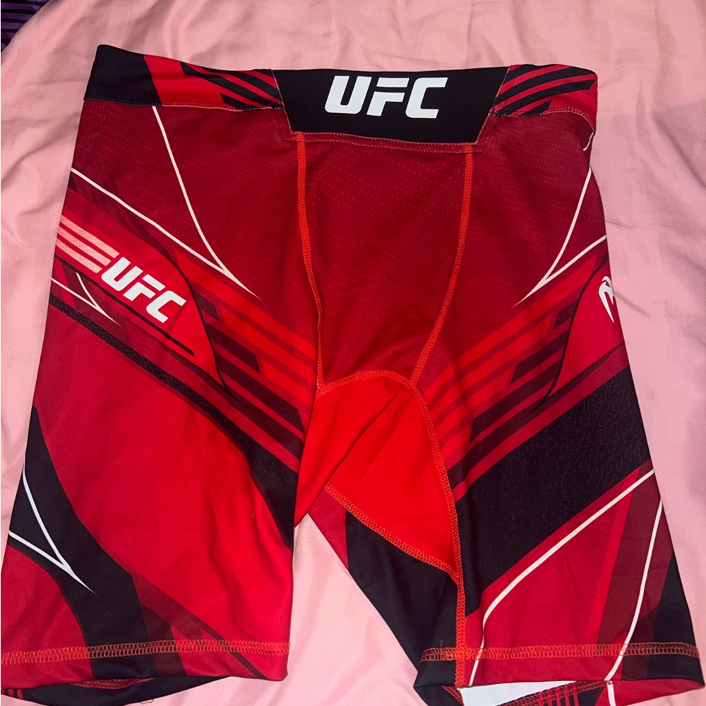 RED AND BLACK VENUM UFC SHORTS